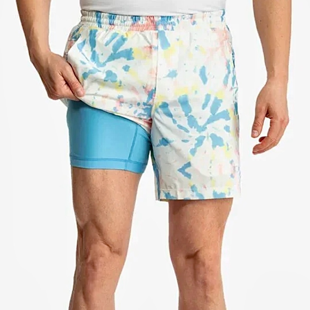 Birddogs NWT 9” Built-In Liner Shorts Mens Sz XL Tie Dye Boom Long